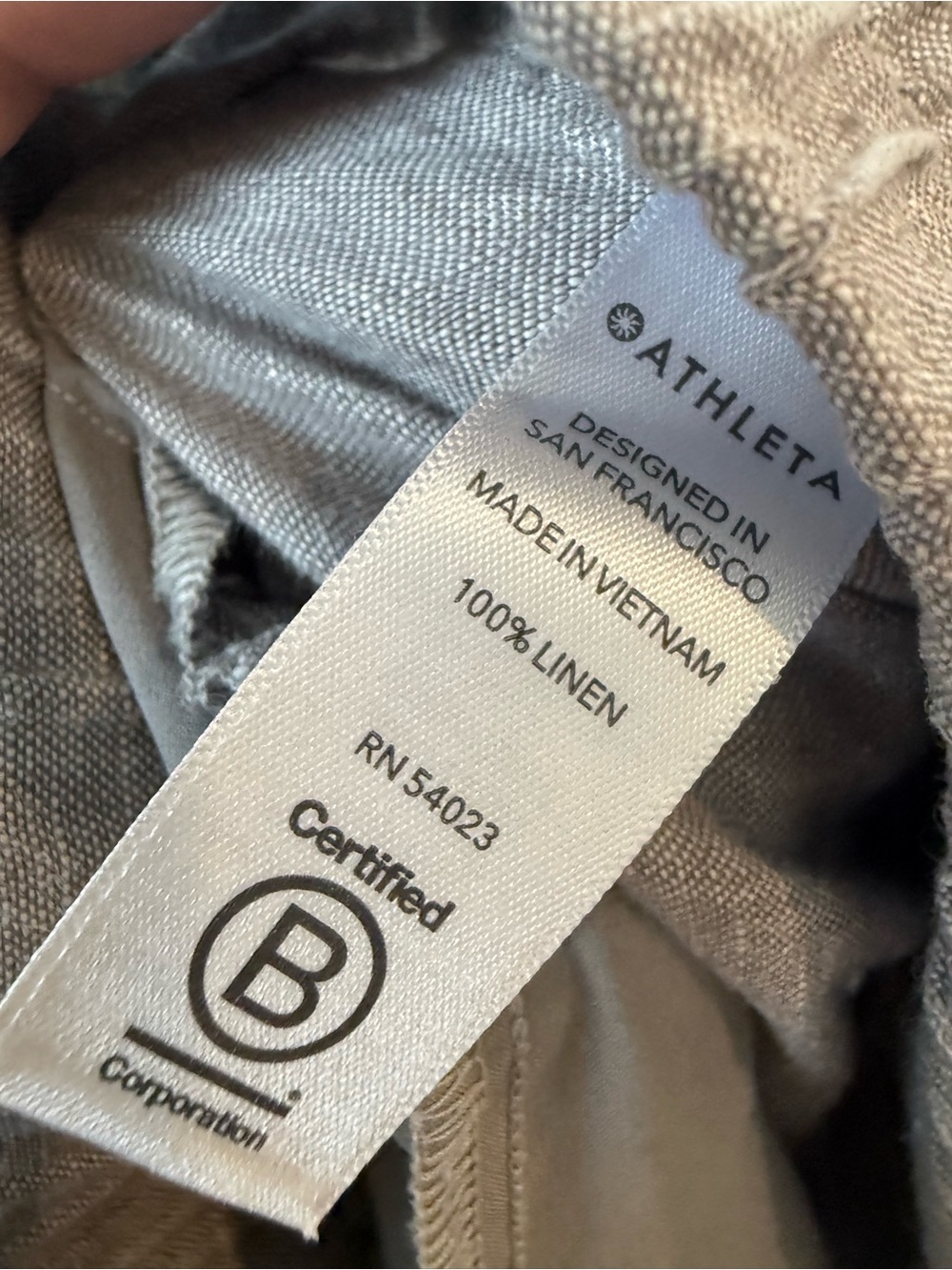 Athleta Cabo 100% Linen Wide Leg Pant Coastal Summer Casual Preppy Travel size 6 - Picture 6 of 10